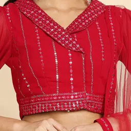 MADHURAM Embroidered Ready to Wear Lehenga & Blouse With Dupatta image 4