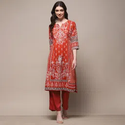biba Women Printed Pure Cotton Straight Kurta-picture-13