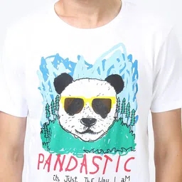 HIGHLANDER Men Olive Green Typography Printed Round Neck Applique Slim Fit T-shirt image 3