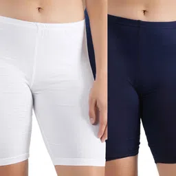 jasora Pack of 2 Solid Women Multicolor Cycling Shorts-picture-28