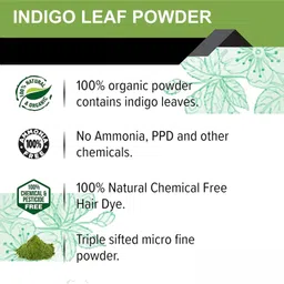oilanic 100% Pure & Natural Indigo Leaf Powder For reduce dandruff (100gm) image 2