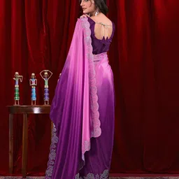 Pionex Ombre Beads and Stones Embellished Saree image 5