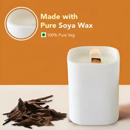 Ekhasa Red & Yellow Printed Strawberrie Fragrance Scented Wax Jar Candle image 3