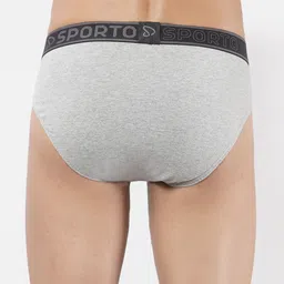 Sporto by Macho Pack Of 2 Men Cotton Mid-Rise Basic Briefs image 4