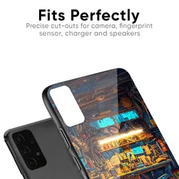 QRIOH Garage Guardian Glass Printed Samsung Galaxy A73 5G Back Case Mobile Accessories image 3