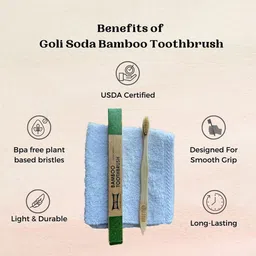 GOLI SODA Set Of 3 Brown Bamboo Toothbrush image 4