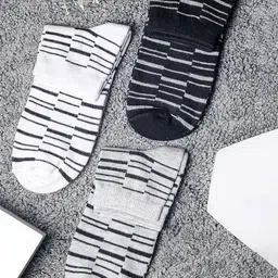 Brauch Pack Of 3 Striped Ankle-Length Socks image 3