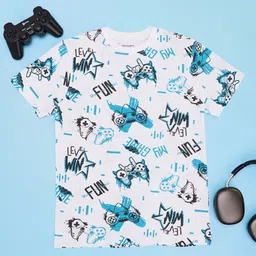 Pantaloons Junior Boys Graphic Printed Round Neck Pure Cotton T-shirt-picture-18