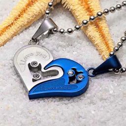 J.S ENTERPRISES Heart Shaped Pendants with Chains-picture-41