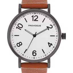 Provogue Men Brass Dial & Leather Straps Analogue Watch SK-PG-4063-WYT-BRWN-picture-28