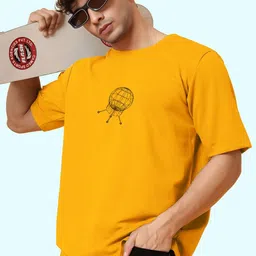 AUSK Typography Printed Round Neck Cotton Oversized T-shirt image 4