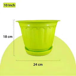 GARDEN'S NEED 4-Pcs Red & Green Textured Planters image 3