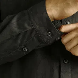 Louis Philippe Jeans Men Slim Fit Abstract Printed Spread Collar Pure Cotton Casual Shirt image 2