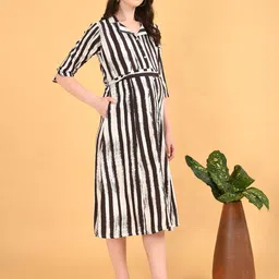 GOLDSTROMS Striped A-Line Dress image 5
