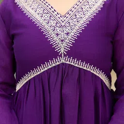 CaniBani Women Ethnic Motifs Embroidered Regular Thread Work Kurta with Trousers & With Dupatta image 5