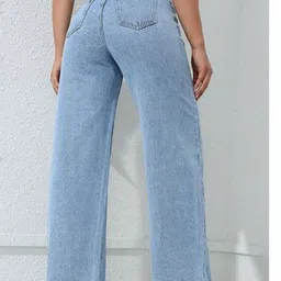 Veltick Women Straight Fit High-Rise Light Fade Jeans image 2