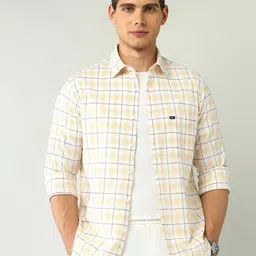 AD By Arvind Men Classic Slim Fit Checked Casual Shirt-picture-43