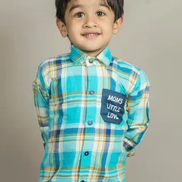 Polka Tots Boys Tartan Checked Long Sleeves Pure Cotton Shirt-picture-28