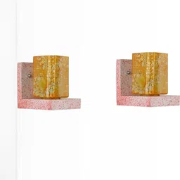 SOMIL Yellow Glass Cylinder Printed Wall Lamps-picture-22