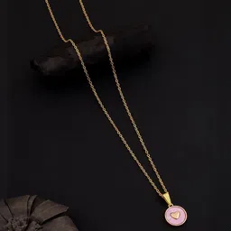 SZN Set Of 2 Gold-Plated Artificial Stones Studded Square Shaped Pendants With Chains image 2