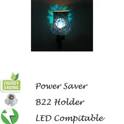 SOMIL Blue Glass Cylinder Printed Wall Lamps image 5