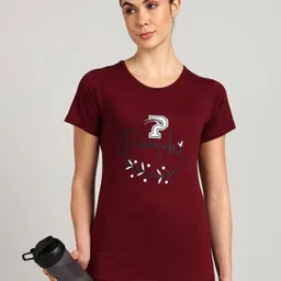 PAAVKI Women Pack of 3 Typography Printed Round Neck Cotton T-shirts image 2