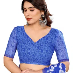 Moda Rapido Floral Printed Beads and Stones Saree image 4