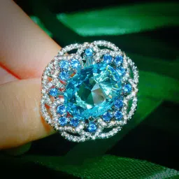 Jewels Galaxy Silver-Plated Cubic Zirconia Stone Studded Finger Ring image 5