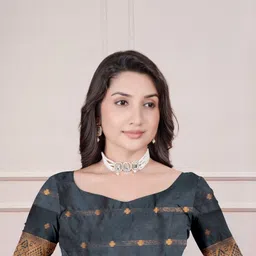 you shop we ship Ethnic Motifs Art Silk Handloom Banarasi Saree image 3