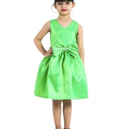 BAESD Girls V-Neck Bow-Belted Fit & Flare Dress-image-37