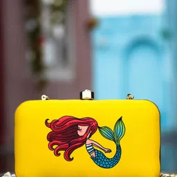 NR By Nidhi Rathi Printed Box Clutch-image-11