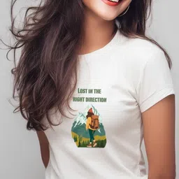 Storeily Typography Printed Round Neck Regular Fit T-Shirt image 3