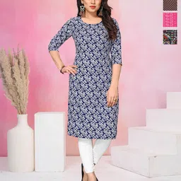 KETAKI FASHION Selection Of 4 Floral Printed Straight Kurtas-image-84