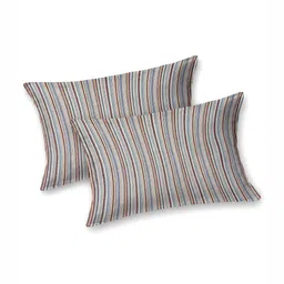 Aura White & Grey Ethnic Motifs 210 TC Queen Bedsheet with 2 Pillow Covers image 3