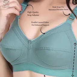 SHYAM SONS FLAIR Women Pack Of 2 Solid Bra Full Coverage image 5