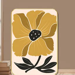 SAF Brown & Black Floral Printed Wall Art-image-44