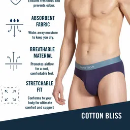 Nautica Mid-Rise Basic Briefs LJSBF01-PBLU image 4