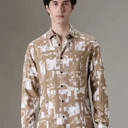 Banana Club Men Classic Slim Fit Opaque Printed Casual Shirt-image-35