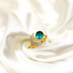 Yugosmile Gold-Plated Artificial Stone Studded Finger Ring-picture-12