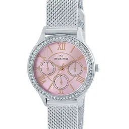 maxima Women Embellished Dial & Stainless Steel Straps Analogue Watch 60351CMLI-picture-24