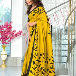 Panzora Floral Block Print Saree image 3