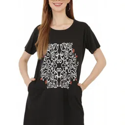 DDASPRATION Women Printed Pockets T-shirt-picture-14