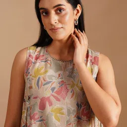 JAYPORE Women Floral Printed Top image 3