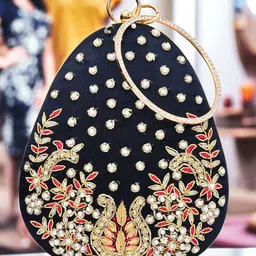 FOR THE BEAUTIFUL YOU Embroidered Embellished Box Clutch-picture-16