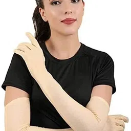 amalya Sun Protection Full Arm/Hand Sleeves Cotton Gloves Washable and Reusable S4 Cycling Gloves-picture-17
