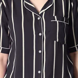 Mintmarie Women Striped Night suit image 4