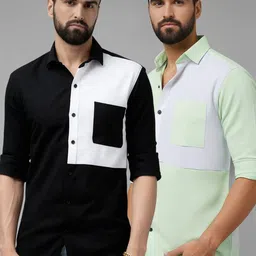 SZN Men Standard Colourblocked Casual Shirt-picture-22