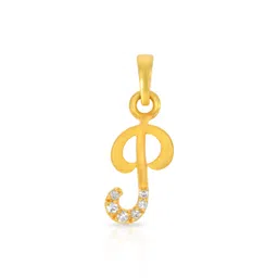 BHIMA 22K BIS Hallmark 916 Purity Yellow Gold Alphabet P Pendant-picture-48
