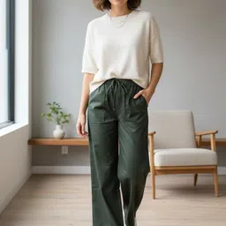 DressBerry Women Urban Flared High-Rise Trouser-image-97