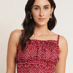 Moda Rapido Print Crepe Top-image-32